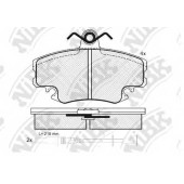 Колодки тормозные дисковые передний для PEUGEOT 309 / RENAULT 19, 21, 25, CLIO, LOGAN, MEGANE, RAPID, SANDERO/STEPWAY, SUPER 5, THALIA, TWINGO <b>NiBK PN0284W</b>