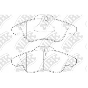 Колодки тормозные дисковые передний для MERCEDES SPRINTER(901, 902, 903, 904, 906), V(638/2), VITO(638) / VW LT(2, 2DA, 2DB, 2DC, 2DD, 2DE, 2DF, 2DH, 2DK) <b>NiBK PN0301W</b>