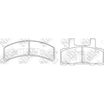 Колодки тормозные дисковые передний для CHEVROLET ASTRO, C1500, C2500, SUBURBAN, TAHOE(GMT400) <b>NiBK PN0308</b>