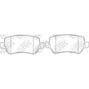 Колодки тормозные дисковые задний для CHEVROLET ASTRA, CORSA, VIVA / KIA CEED, CEE`D, PRO CEE?D, VENGA / OPEL ASTRA, COMBO, CORSA, MERIVA, ZAFIRA <b>NiBK PN0329</b>