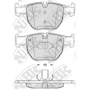 Колодки тормозные дисковые передний для LAND ROVER RANGE ROVER(LM) <b>NiBK PN0334</b>