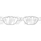 Колодки тормозные дисковые передний для BMW 5(E60,E61), 6(E63,E64), 7(E65,E66,E67), X5(E53) <b>NiBK PN0336</b>