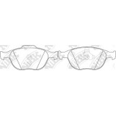 Колодки тормозные дисковые передний для FORD FOCUS(DAW,DBW,DNW), TOURNEO CONNECT, TRANSIT CONNECT(P65#,P70#,P80#) <b>NiBK PN0337</b>