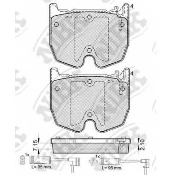 Колодки тормозные дисковые передний <b>NiBK PN0341W</b>