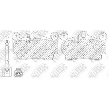 Колодки тормозные дисковые задний для AUDI Q7(4L) / PORSCHE CAYENNE(955,9PA) / VW TOUAREG(7L6,7L7,7LA) <b>NiBK PN0347W</b>