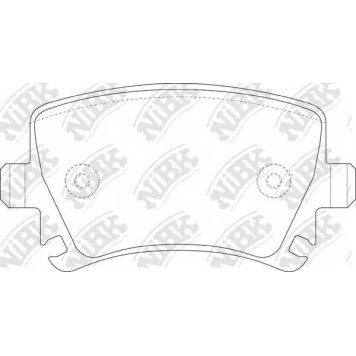 Колодки тормозные дисковые задний для AUDI A3, A4, A6, TT / SKODA OCTAVIA, SUPERB, YETI / VW CADDY, CC, EOS, GOLF, JETTA, PASSAT, SCIROCCO, TIGUAN, TOURAN <b>NiBK PN0349</b>