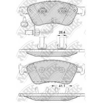 Колодки тормозные дисковые передний для AUDI A6(4F2,4F5,C6), A8(4E#) / VW PHAETON(3D#) <b>NiBK PN0351W</b>