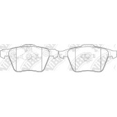 Колодки тормозные дисковые передний для AUDI A4, A6, A8 / CHEVROLET VECTRA / FORD FOCUS / MAZDA 3 / OPEL SIGNUM, VECTRA / SAAB 9-3, 9-3X / VOLVO C30, C70, S40, S60, S80, V40, V50, V70, XC90 <b>NiBK PN0352</b>