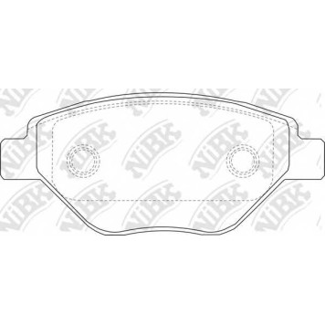 Колодки тормозные дисковые передний для RENAULT MEGANE(BM0/1#,CM0/1#,LM0/1#) <b>NiBK PN0362</b>