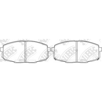 Колодки тормозные дисковые передний для KIA CARENS(FJ), CEED(ED), CERATO KOUP(TD), CERATO(TD), PRIDE(DA) <b>NiBK PN0373</b>