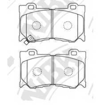 Колодки тормозные дисковые передний для INFINITI FX, G, M(Y51) / NISSAN 370 Z(Z34) <b>NiBK PN0389</b>