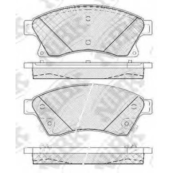 Колодки тормозные дисковые передний для CHEVROLET AVEO, CRUZE, ORLANDO, VOLT / DAIHATSU CHARADE / OPEL AMPERA, ASTRA GTC J, ASTRA, MOKKA, ZAFIRA <b>NiBK PN0391</b>