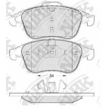 Колодки тормозные дисковые передний <b>NiBK PN0393</b>