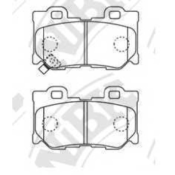 Колодки тормозные дисковые задний для INFINITI FX, G, M(Y51) / NISSAN 370 Z(Z34) <b>NiBK PN0396</b>