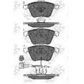 Колодки тормозные дисковые передний для AUDI A3(8P1,8PA) / SKODA SUPERB(3T4,3T5) / VW CC(358), EOS(1F7,1F8), GOLF(1K1,521,5M1), PASSAT(357,3C2,3C5) <b>NiBK PN0399W</b>