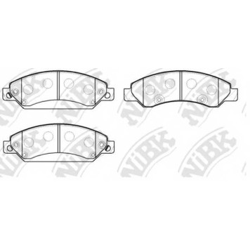 Колодки тормозные дисковые передний для CHEVROLET SUBURBAN(GMT 900), TAHOE(GMT900) <b>NiBK PN0400</b>
