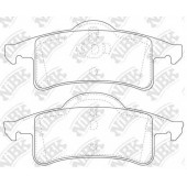 Колодки тормозные дисковые задний для JEEP CHEROKEE(XJ), GRAND CHEROKEE(WG,WJ) <b>NiBK PN0425</b>