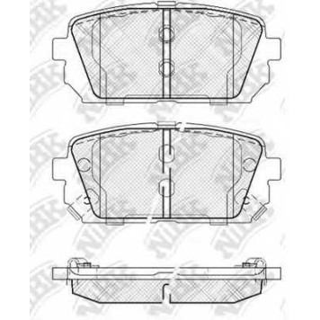 Колодки тормозные дисковые задний для KIA CARENS(FJ,UN) <b>NiBK PN0426</b>