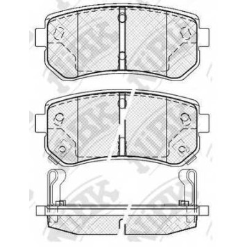 Колодки тормозные дисковые задний для HYUNDAI ACCENT, i30, ix35 / KIA CEED, CERATO KOUP, CERATO, PICANTO, PRIDE, PRO CEED, RIO, SPORTAGE <b>NiBK PN0436</b>