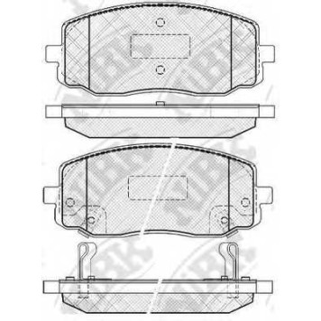 Колодки тормозные дисковые передний для HYUNDAI i10(PA) / KIA PICANTO(BA) <b>NiBK PN0438</b>
