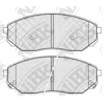 Колодки тормозные дисковые передний для KIA SORENTO(JC) <b>NiBK PN0441</b>