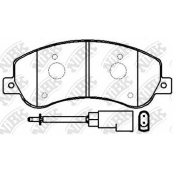 Колодки тормозные дисковые передний для FORD TRANSIT TOURNEO, TRANSIT / VW AMAROK(2H#,S1B) <b>NiBK PN0444W</b>