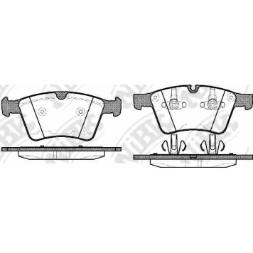Колодки тормозные дисковые передний для MERCEDES GL(X164), M(W164), R(V251,W251) <b>NiBK PN0464</b>