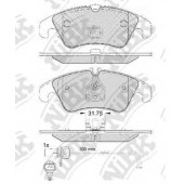Колодки тормозные дисковые передний для AUDI A4(8K2,8K5,8KH,B8), A5(8F7,8T3,8TA), Q5(8R) <b>NiBK PN0477W</b>