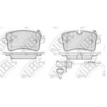 Колодки тормозные дисковые задний для AUDI A4(8K2,8K5,8KH,B8), A5(8F7,8T3,8TA), Q5(8R) <b>NiBK PN0478W</b>