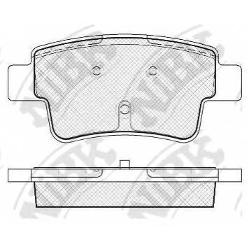 Колодки тормозные дисковые задний для OPEL CORSA <b>NiBK PN0481</b>