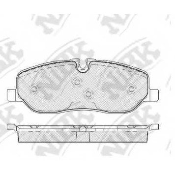 Колодки тормозные дисковые передний для LAND ROVER DISCOVERY(LA,LA#,TAA), RANGE ROVER(LM,LS) <b>NiBK PN0484</b>