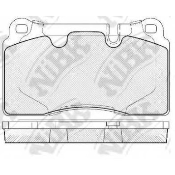 Колодки тормозные дисковые передний для LAND ROVER RANGE ROVER(LM,LS) / VW TOUAREG(7L6,7L7,7LA,7P5) <b>NiBK PN0486</b>