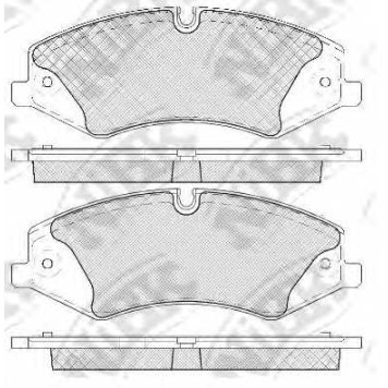 Колодки тормозные дисковые передний <b>NiBK PN0488W</b>