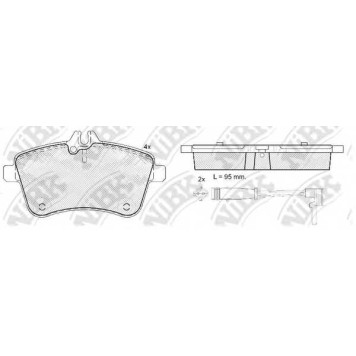 Колодки тормозные дисковые передний для MERCEDES A(W169), B(W245) <b>NiBK PN0490W</b>
