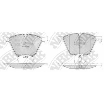 Колодки тормозные дисковые передний для BMW X5(E70), X6(E71,E72) <b>NiBK PN0494</b>