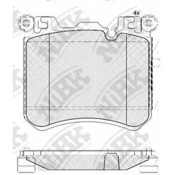 Колодки тормозные дисковые передний для BMW X5(E70,F15,F85), X6(E71,E72,F16,F86) <b>NiBK PN0495</b>