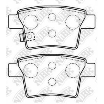 Колодки тормозные дисковые задний для CITROEN C4(UA#,UD#) / PEUGEOT 408 <b>NiBK PN0501</b>