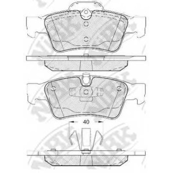 Колодки тормозные дисковые задний для MERCEDES G(W463), GL(X164), M(W164), R(V251,W251) <b>NiBK PN0507</b>