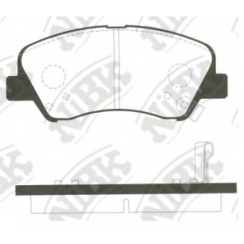 Колодки тормозные дисковые передний для HYUNDAI ACCENT(RB) / KIA CEED(JD), CEE`D(JD), CERATO, PRO CEE?D(JD), RIO(UB) <b>NiBK PN0537</b>
