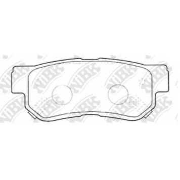 Колодки тормозные дисковые задний для HYUNDAI ELANTRA, GETZ, GRANDEUR, MATRIX, SANTA FE, SONATA, TUCSON, XG / KIA MAGENTIS, OPIRUS, OPTIMA, SPORTAGE / SSANGYONG KYRON, STAVIC <b>NiBK PN0539</b>