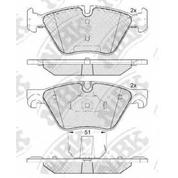 Колодки тормозные дисковые передний для BMW 5(F10,F11,F18) <b>NiBK PN0545</b>