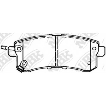 Колодки тормозные дисковые задний для INFINITI QX56 / NISSAN PATROL(Y62) <b>NiBK PN0554</b>