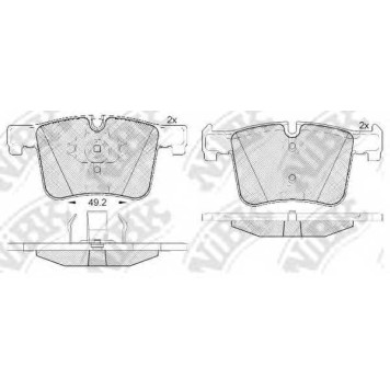 Колодки тормозные дисковые передний <b>NiBK PN0558</b>