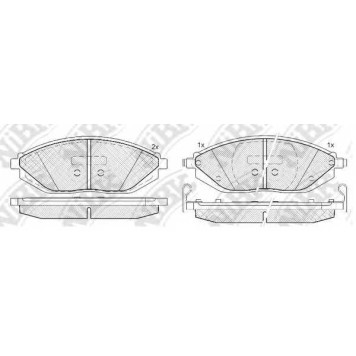 Колодки тормозные дисковые передний для CHEVROLET SPARK(M300) <b>NiBK PN0570</b>