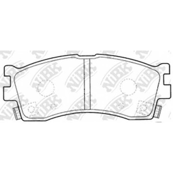 Колодки тормозные дисковые передний для KIA CARENS(FC), CLARUS(GC,K9A), RIO(DC,DC#), SHUMA(FB) <b>NiBK PN0702</b>