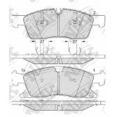Колодки тормозные дисковые передний для JEEP GRAND CHEROKEE(WK,WK2) <b>NiBK PN0833</b>