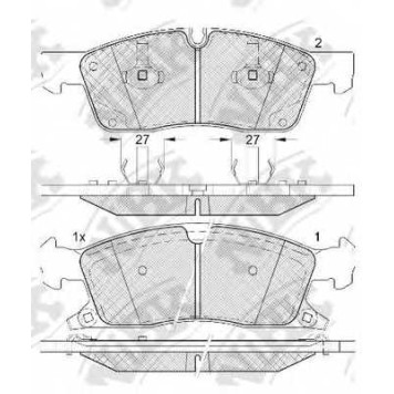 Колодки тормозные дисковые передний для JEEP GRAND CHEROKEE(WK,WK2) <b>NiBK PN0833</b>
