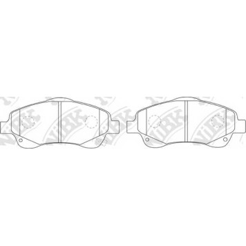 Колодки тормозные дисковые передний для TOYOTA AVENSIS(T25, T25#), COROLLA(CDE12#, R1#, ZDE12#, ZER#, ZZE12#) <b>NiBK PN1233</b>