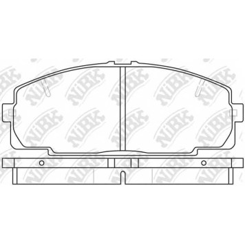 Колодки тормозные дисковые передний для TOYOTA DYNA 100, DYNA, GRANVIA, HIACE <b>NiBK PN1237</b>
