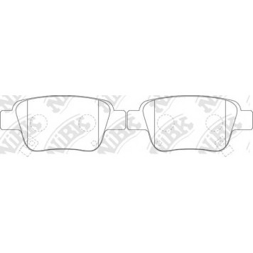 Колодки тормозные дисковые задний для TOYOTA ALPHARD / VELLFIRE, AVENSIS, COROLLA, PREVIA <b>NiBK PN1239</b>